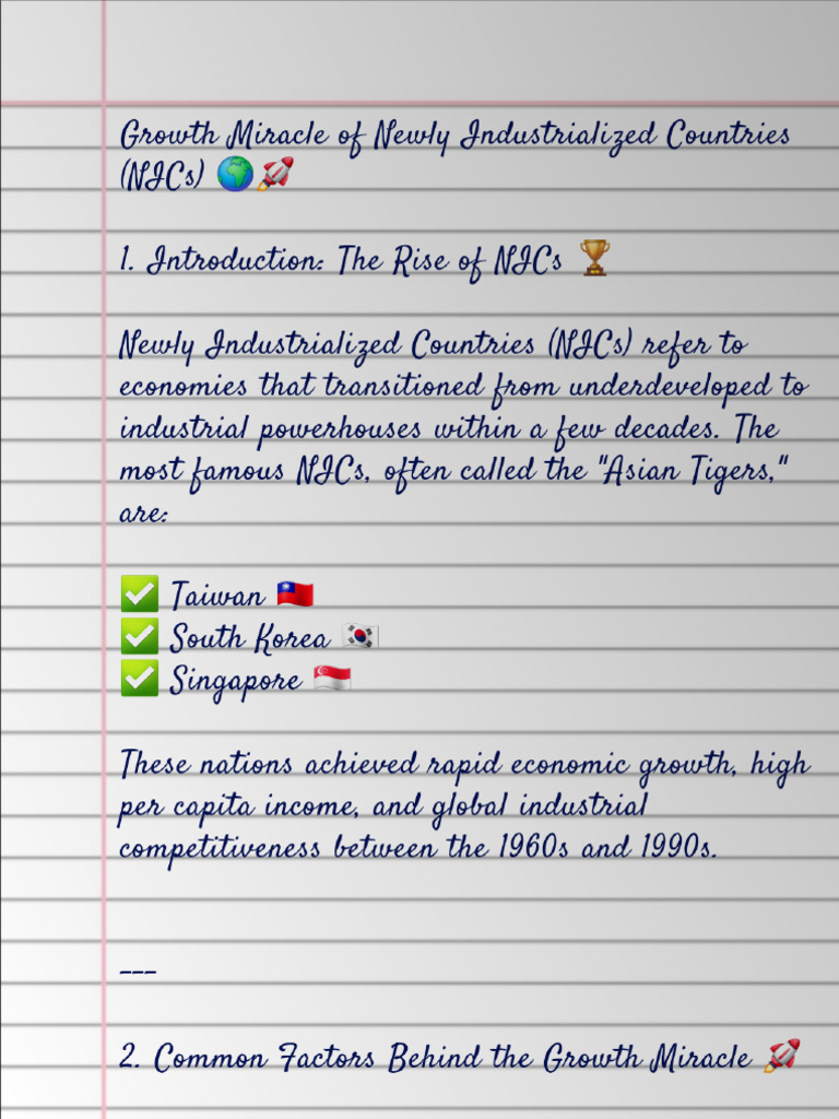 Nic Countries Comparative Kuk University Notes | PDF