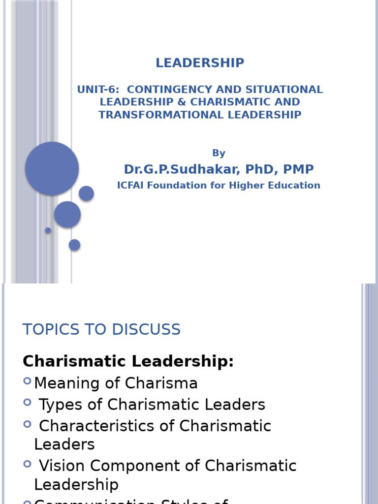 Charismatic Leadership Insights and Techniques | PDF | Charisma ...