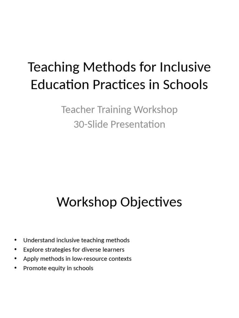 Teaching Methods Inclusive Education | PDF | Teaching Method | Learning