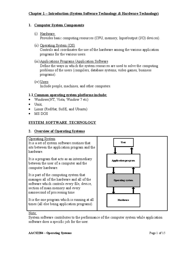 Operating Systems Overview & Functions | PDF | Operating System ...