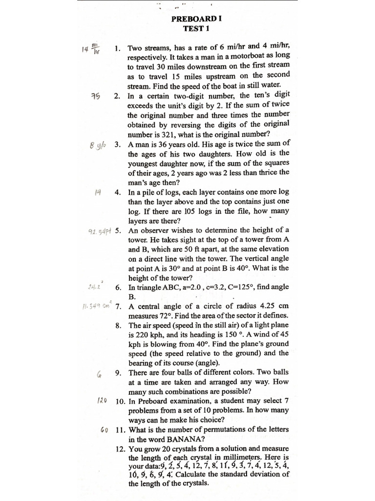 PB1 1st Sem 2024 2025 | PDF