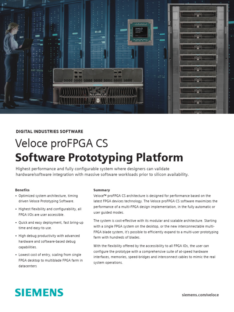 Veloce proFPGA CS: High-Performance Prototyping | PDF | Field ...