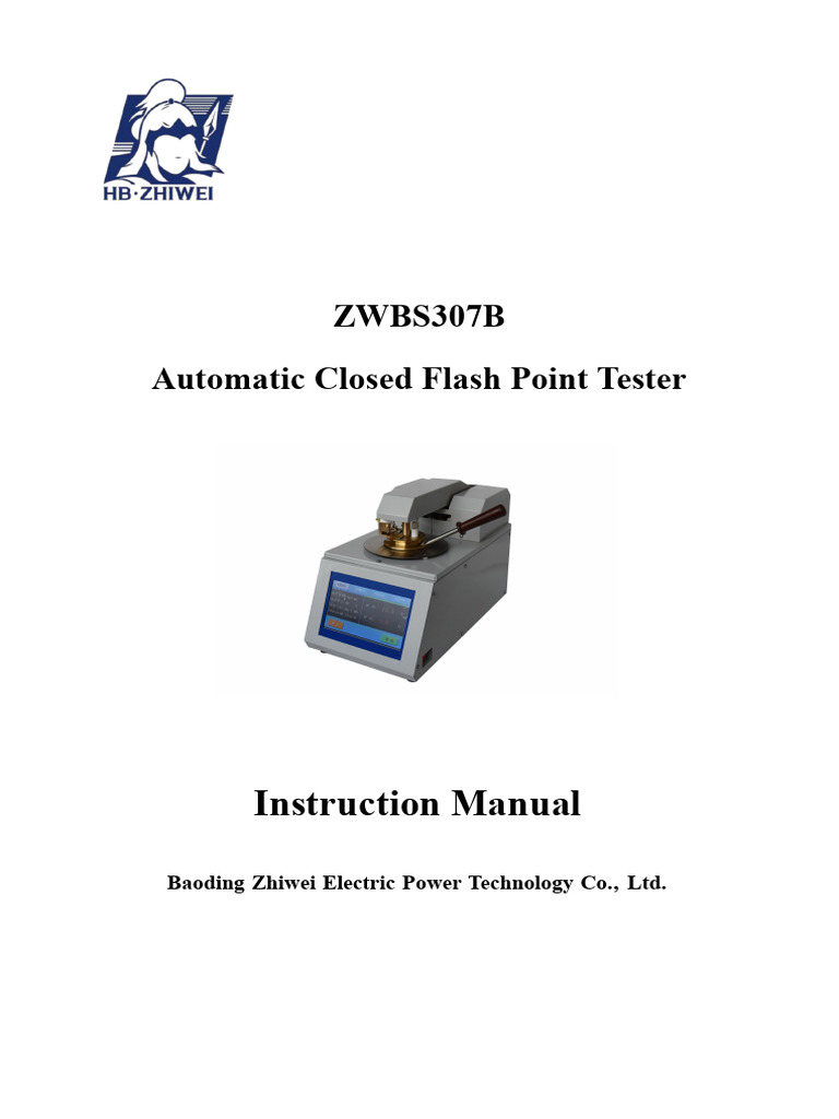 ZWBS307B Automatic Closed Flash Point Tester 2.0 | PDF | Power Supply ...