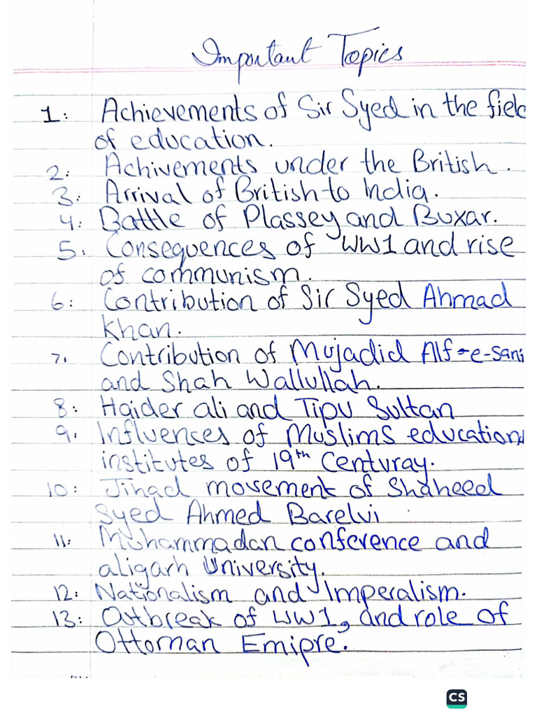 Important Topics For Grade 8 | PDF