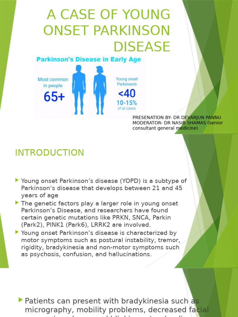 Young Onset Parkinson's Disease Case Study | PDF | Parkinson's Disease ...