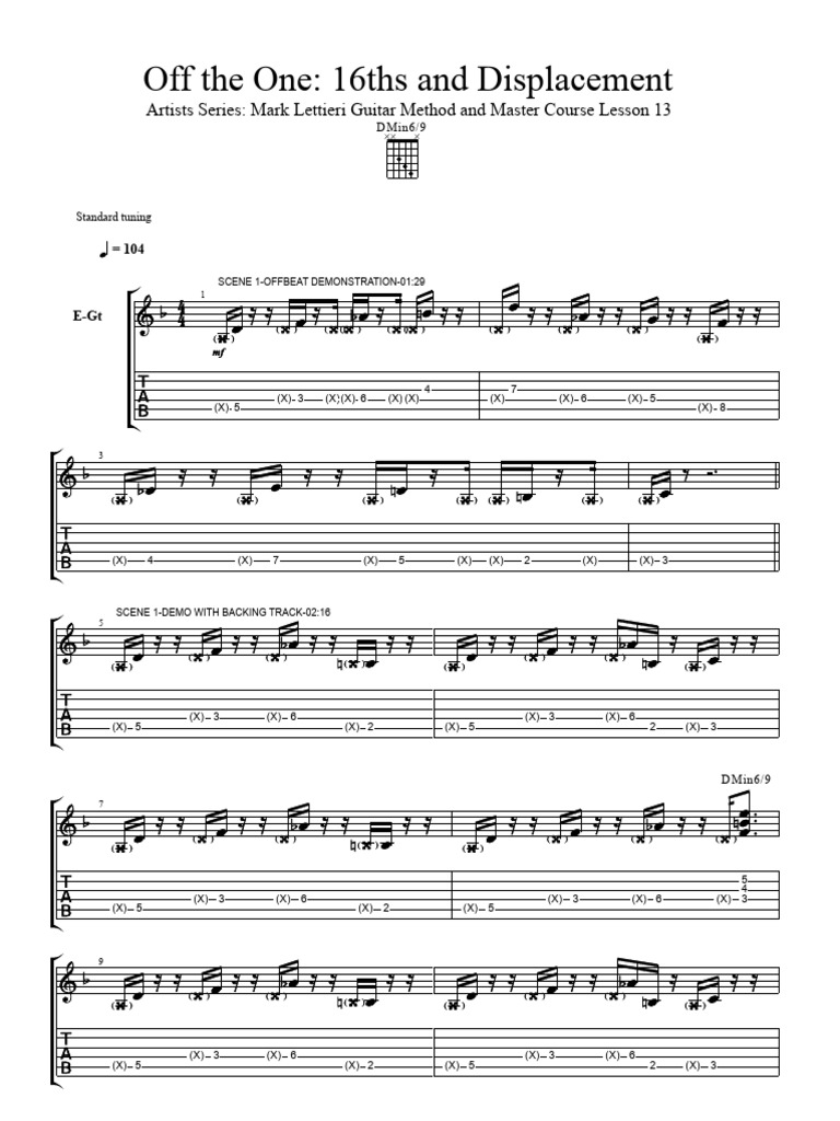 Mark Lettieri: Offbeat Guitar Techniques | PDF | Guitars | Guitar ...
