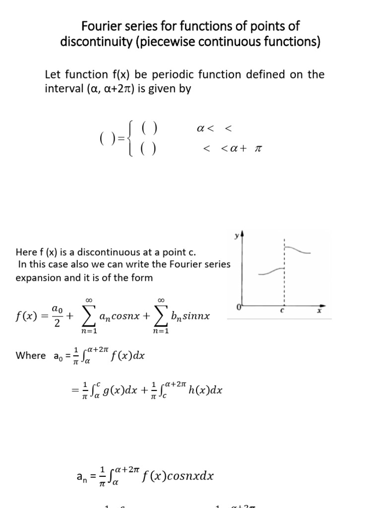 Fourier Series for Piecewise Functions | PDF | Analysis | Fourier Analysis