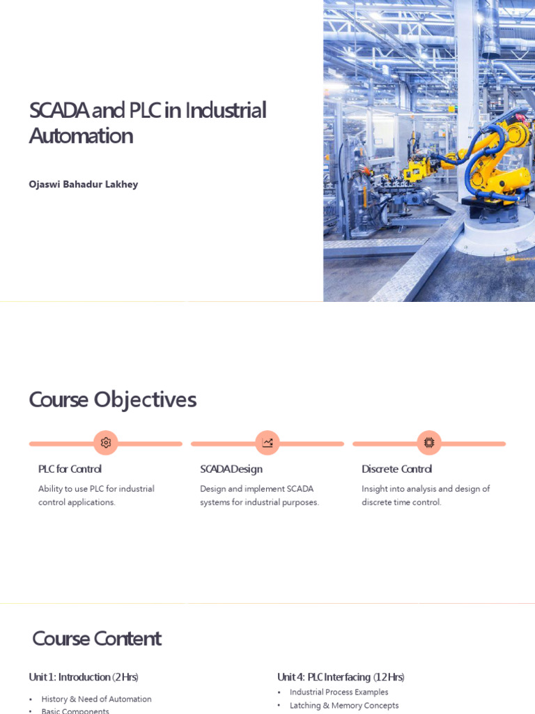 SCADA and PLC in Industrial Automation | PDF | Programmable Logic ...