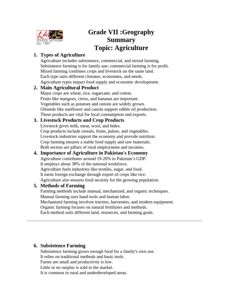 Agriculture's Role in Pakistan's Economy | PDF | Agriculture | Organic ...