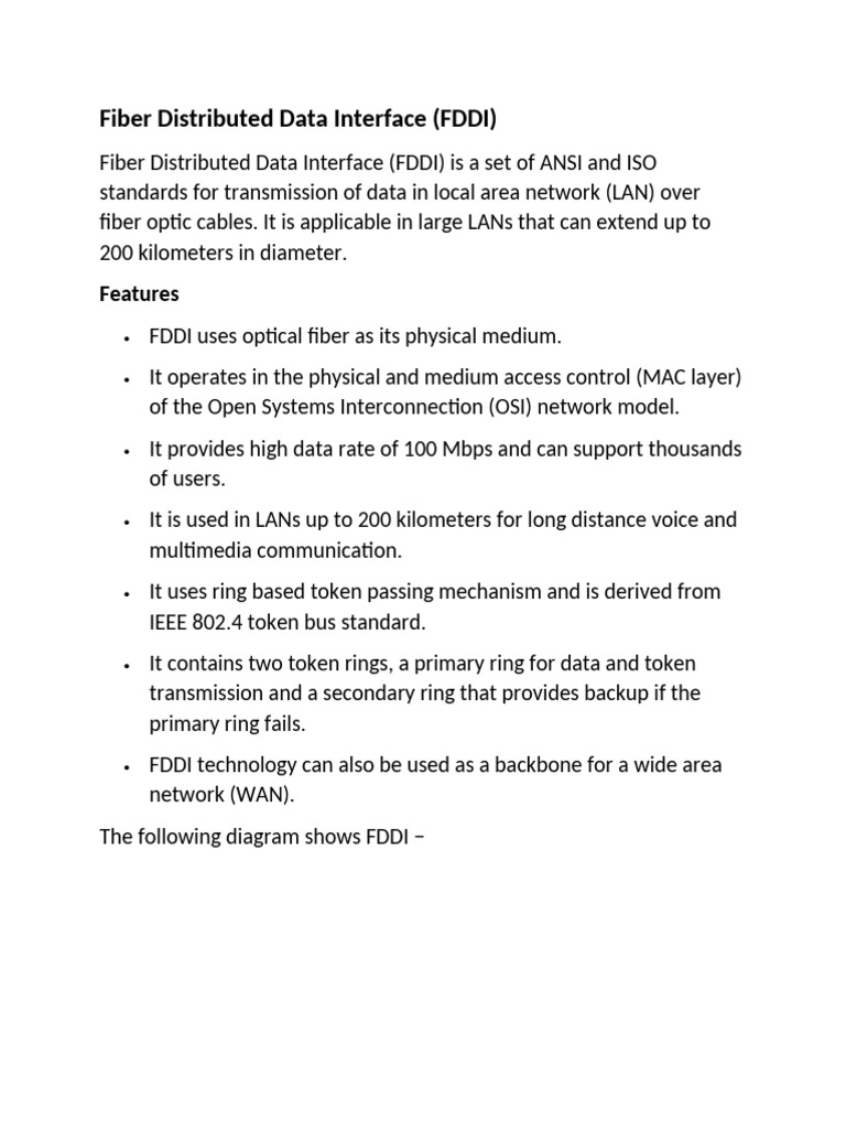 Fiber Distributed Data Interface Assig No.3 | PDF | Computer Network ...