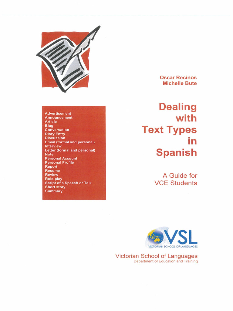 Spanish Text Types Short | PDF