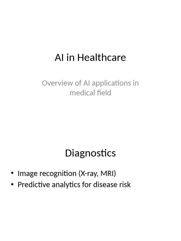Artificial Intelligence in Healthcare | PDF
