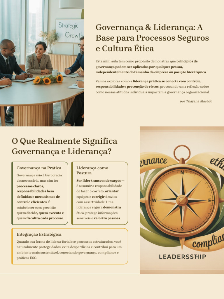Governança e Liderança Ética na Prática | PDF | Liderança | Governança