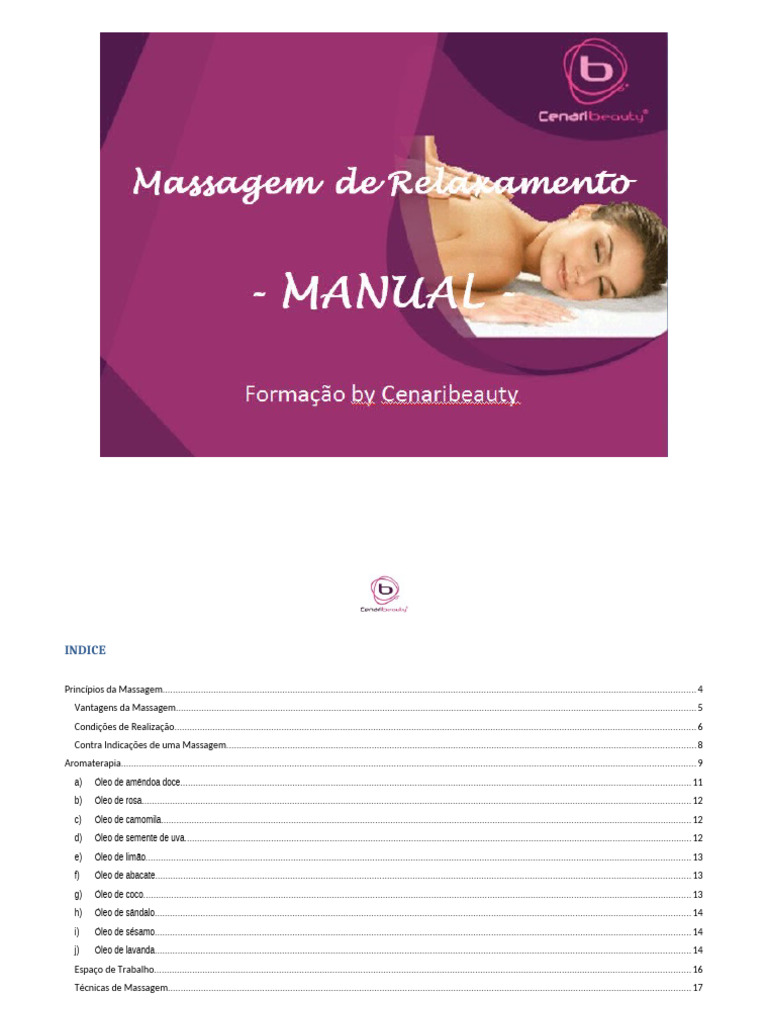 Benefícios e Técnicas de Massagem Relaxante | PDF | Massagem | Óleo ...