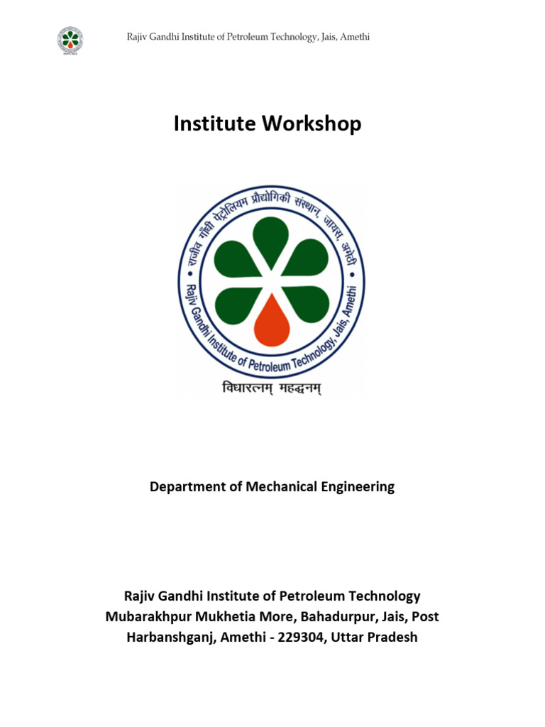 Carpentry Shop Workshop Lab Manual | PDF | Wood | Lumber