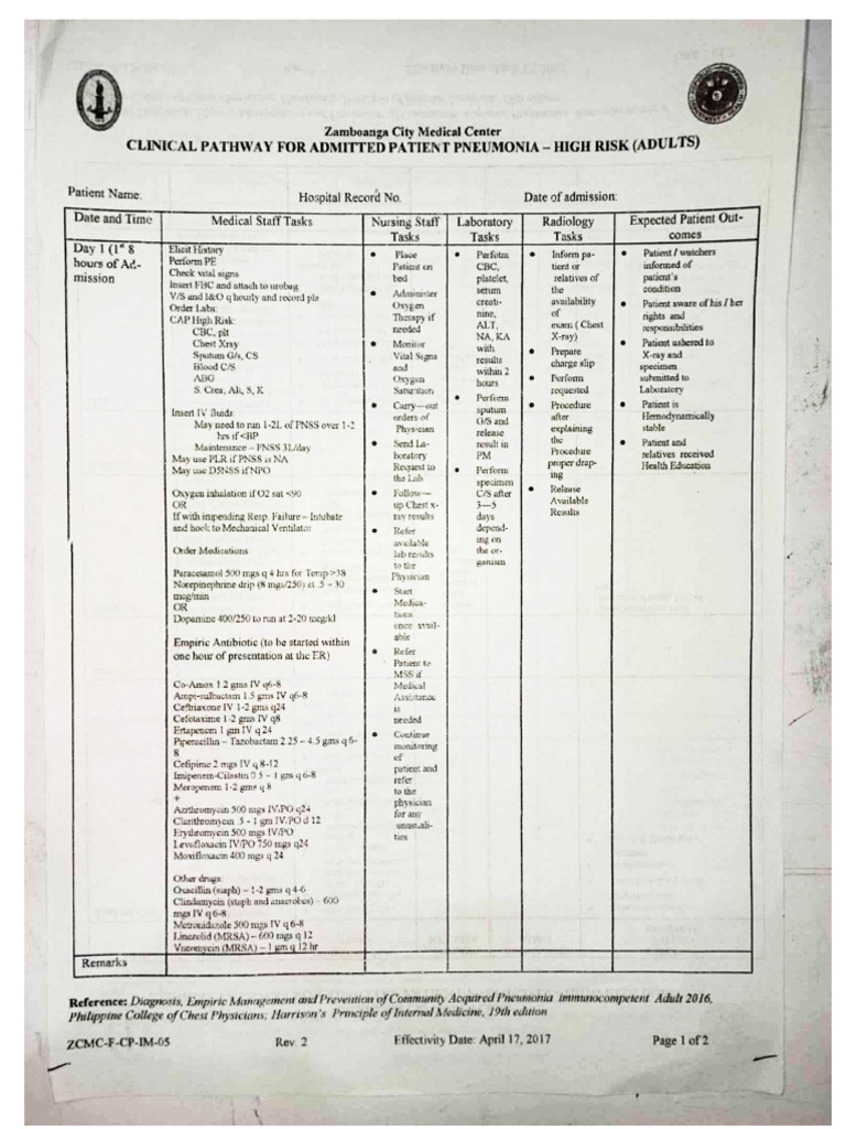 Pneumonia Guidelines | PDF