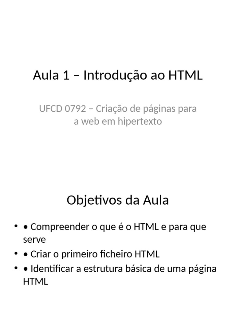 Aula1 HTML | PDF