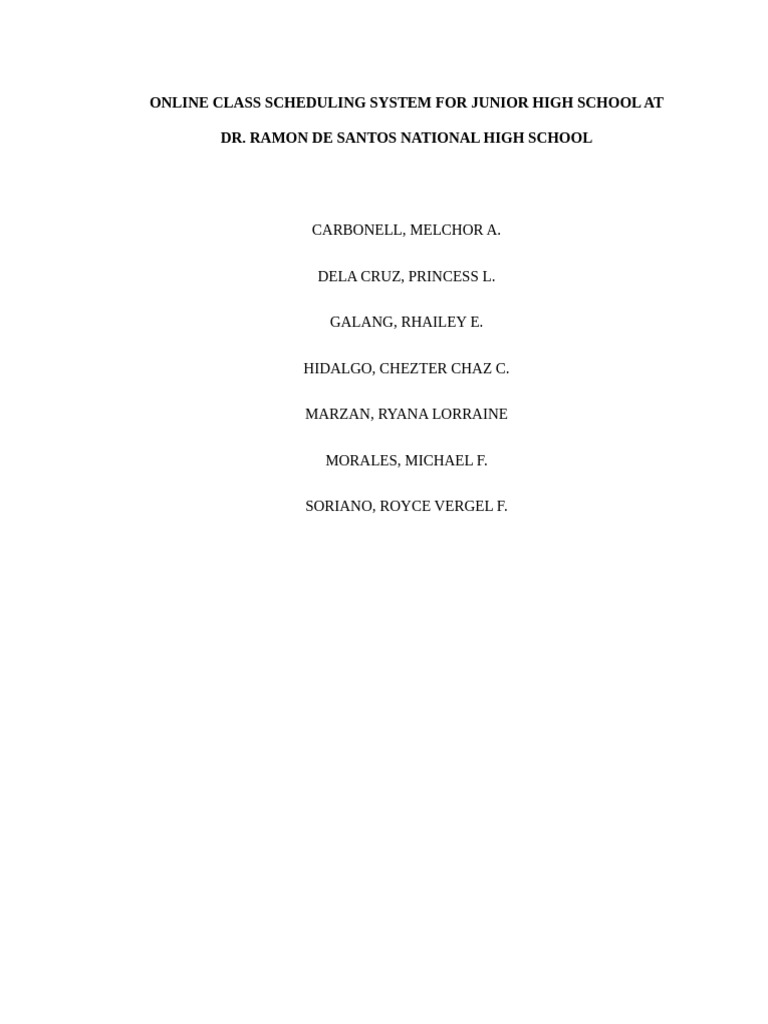 Online Class Scheduling for Junior High | PDF | Computing | Information ...