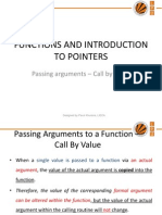 Functions and Introduction To Pointers: Passing Arguments - Call by Value