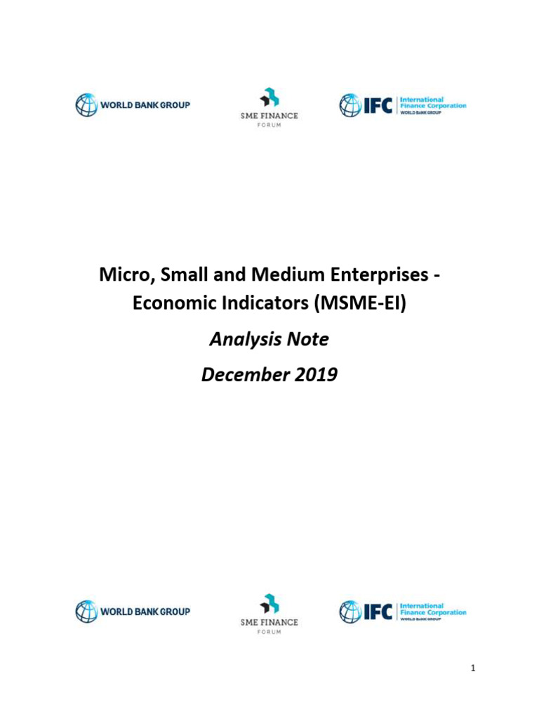 Micro Small and Medium Enterprises Economic Indicators MSME EI Analysis ...