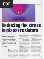 Reducing the stress in planar resistors