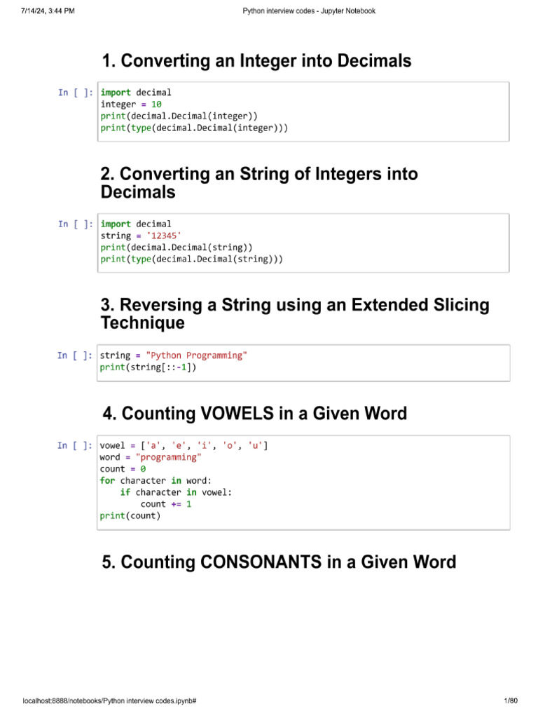 Python Interview 1 | PDF