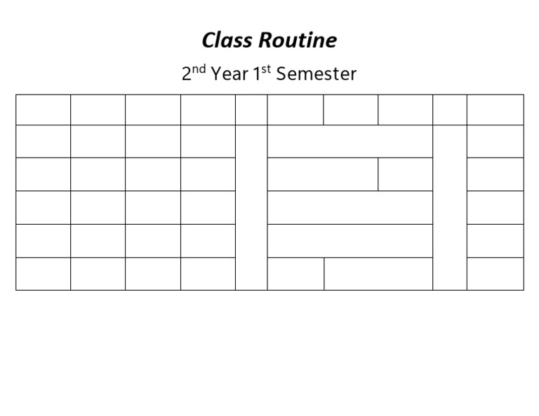 2nd Year 1st Semester Class Schedule | PDF