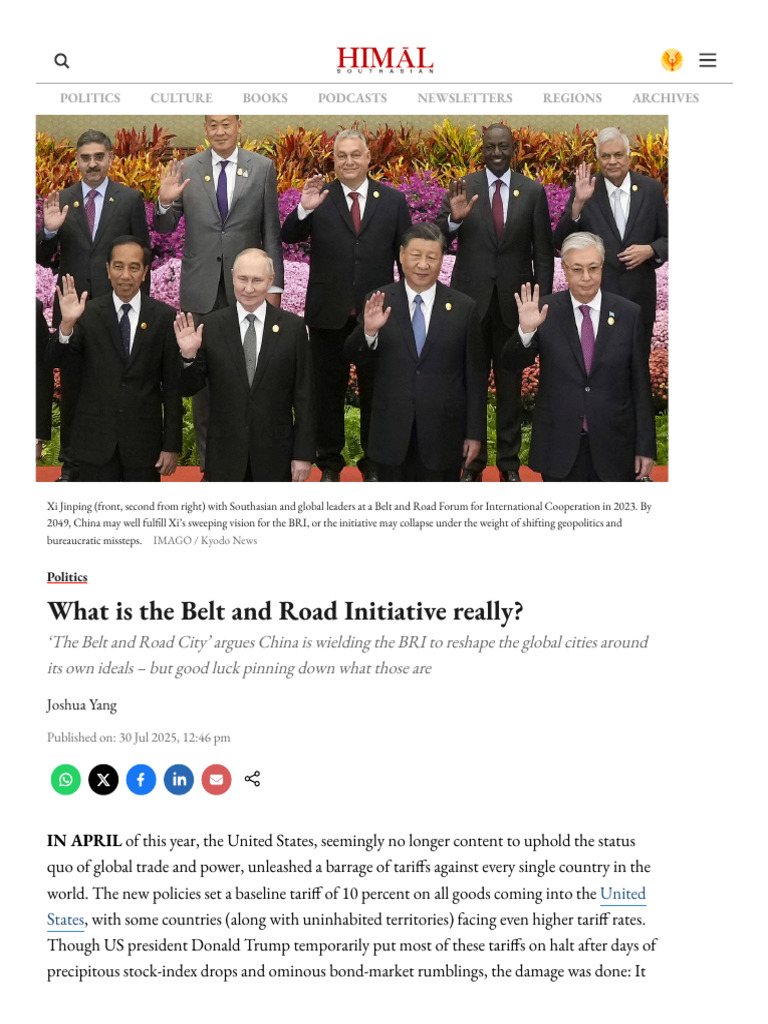 Understanding the Belt and Road Initiative | PDF | Solomon Islands ...