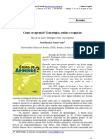 20 Como Se Aprende - Estratégias, Estilos e Cognição