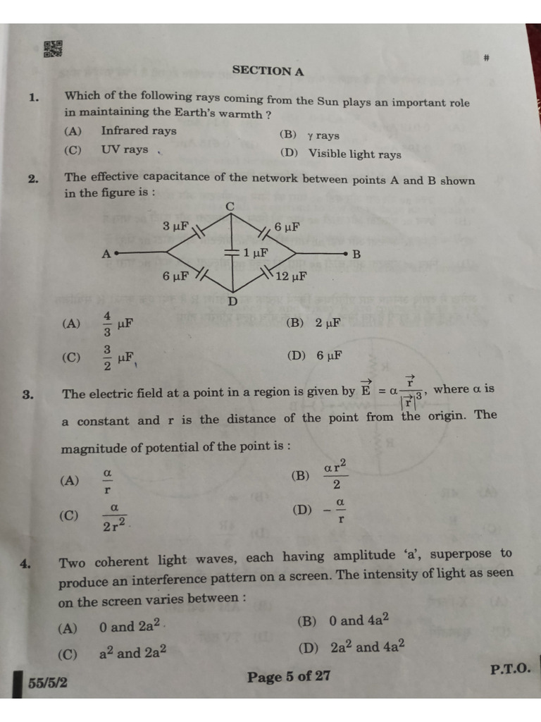 Class 12 Phy Pyq | PDF