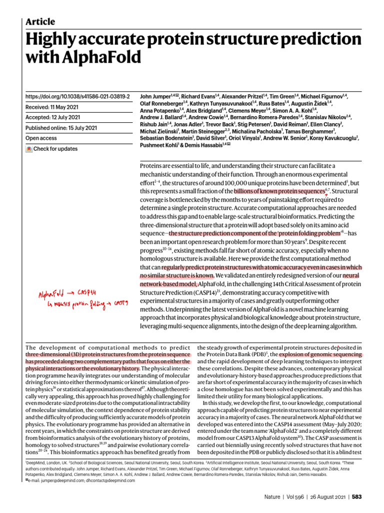 AlphaFold: Breakthrough in Protein Structure Prediction | PDF ...