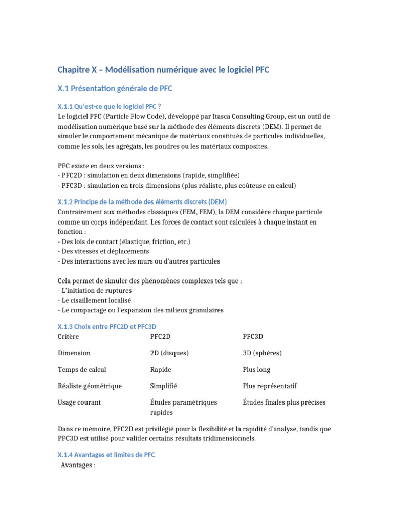 Modélisation numérique avec PFC Itasca | PDF | Langage de programmation ...