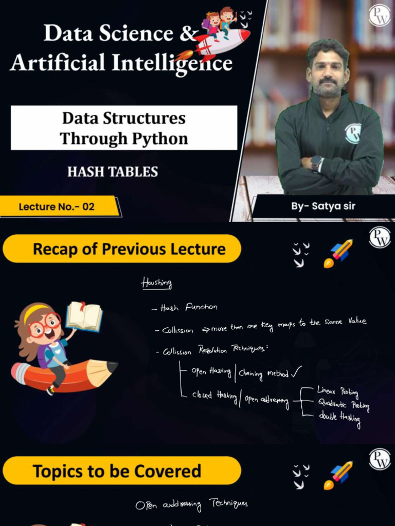 Hash Tables 02 Class Notes | PDF