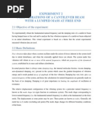 Download Free Vibrations of Cantilever Beam With a Lumped Mass at Free End by rikeshbeharry SN91643385 doc pdf