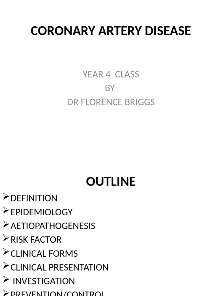 Understanding Coronary Artery Disease | PDF | Myocardial Infarction ...