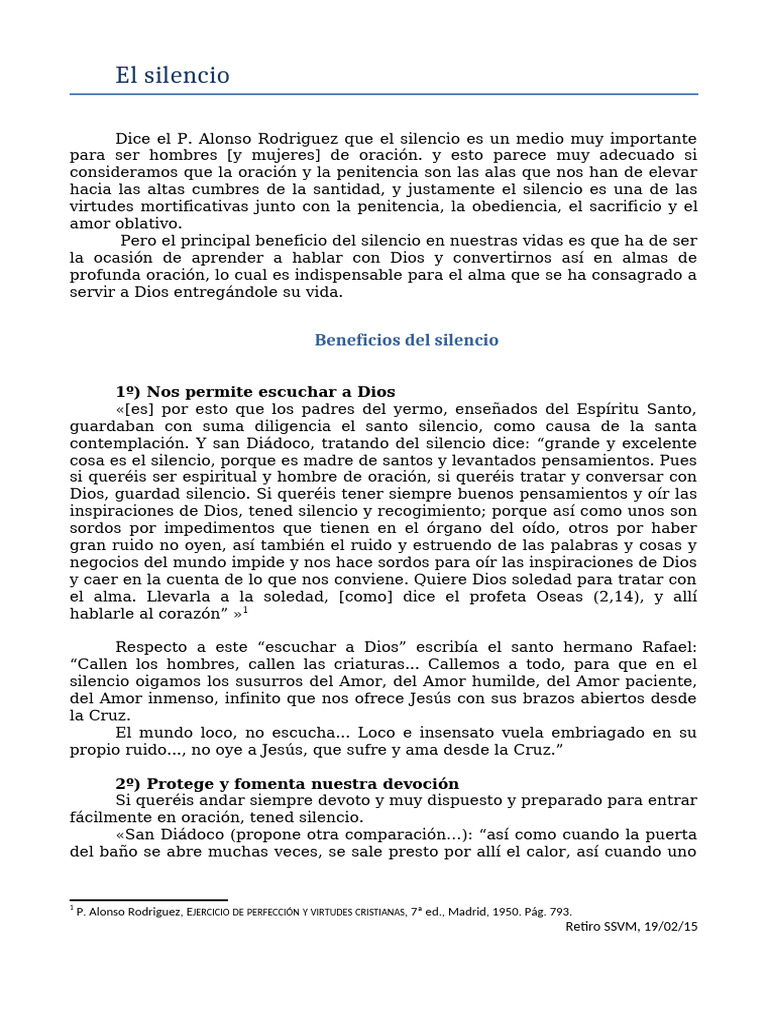 Beneficios del Silencio en la Oración | PDF | Oración | Amor