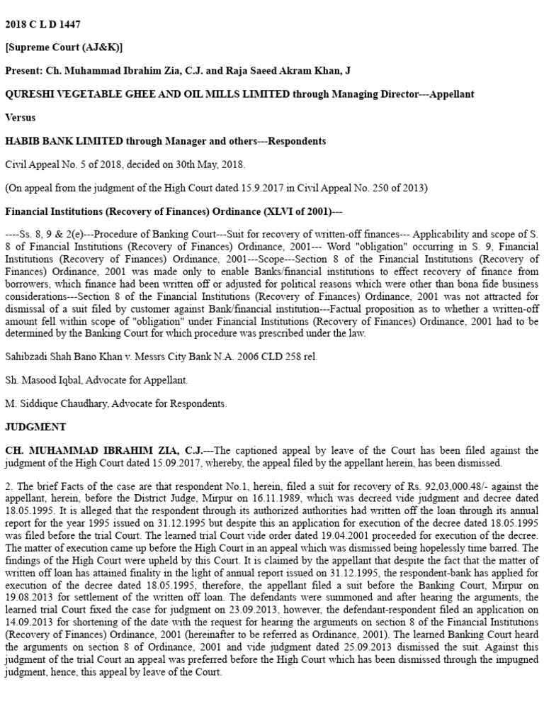 Supreme Court Ruling on Loan Recovery Case | PDF | Lawsuit | Judgment (Law)