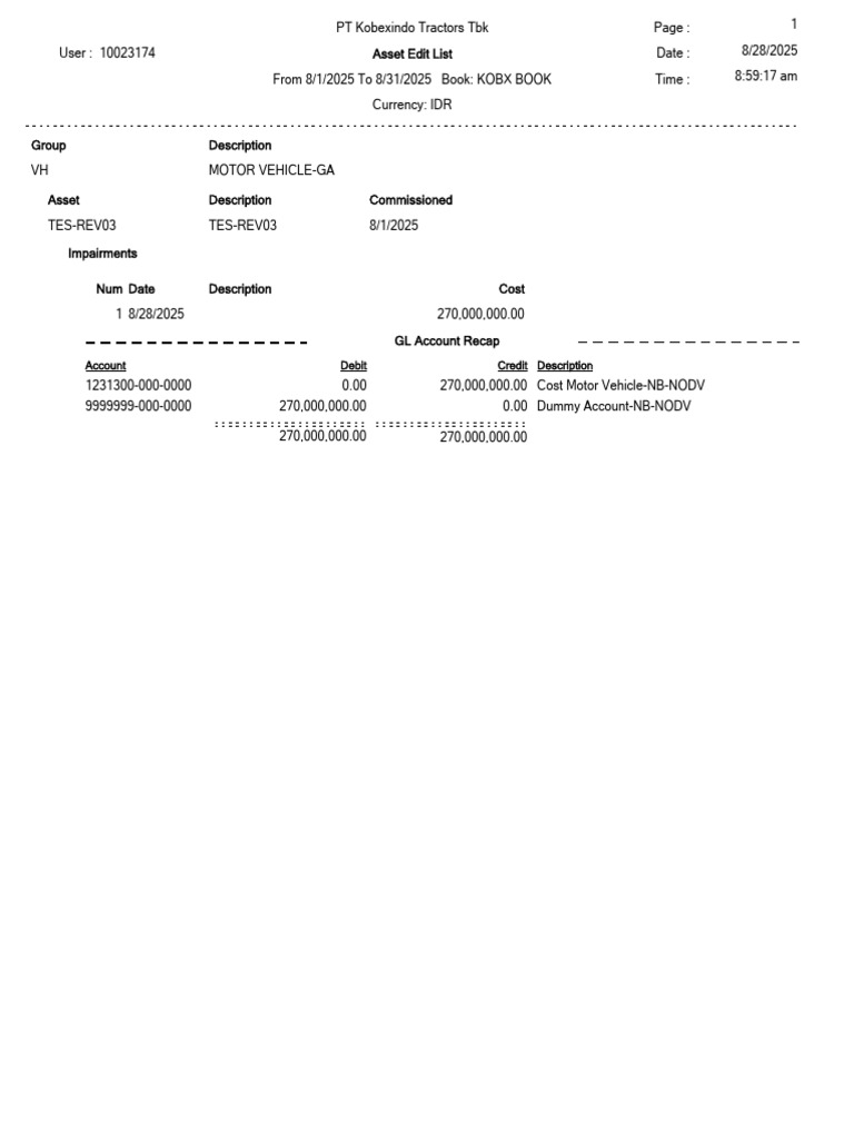 Asset Edit List - 1732000 | PDF