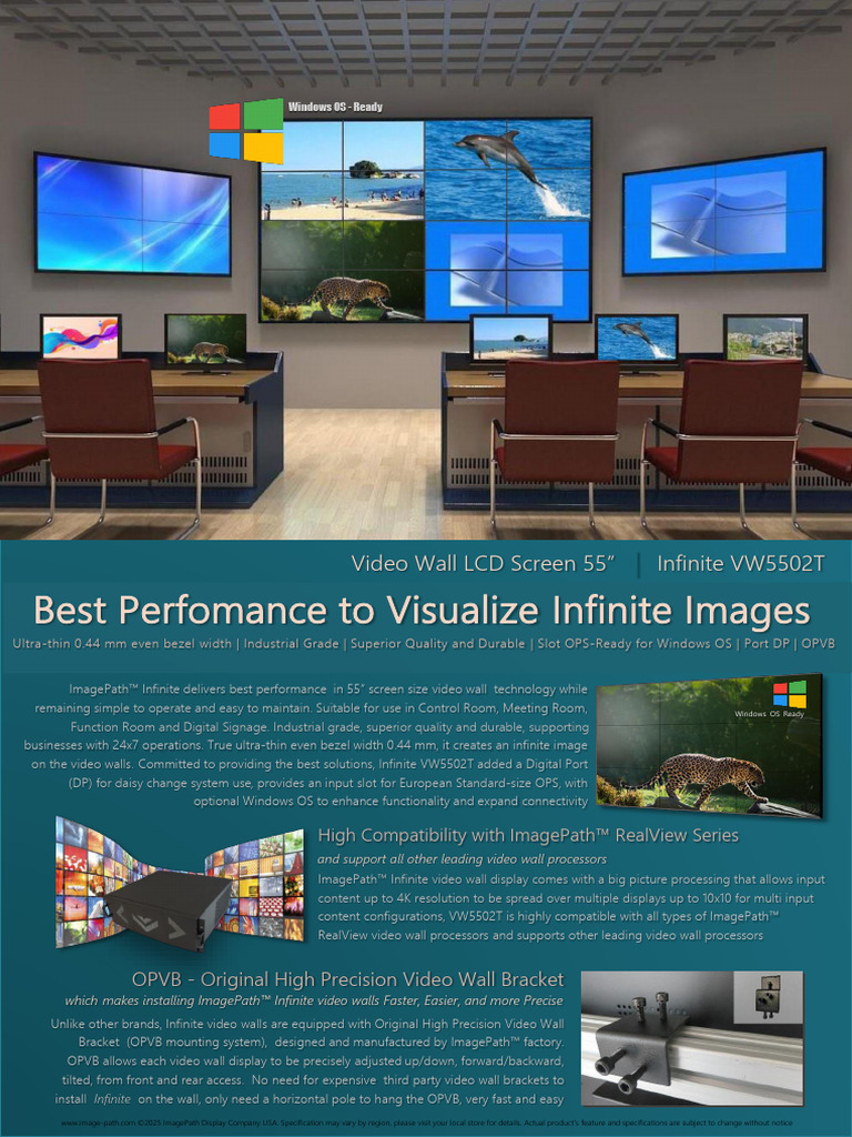 55” Infinite Video Wall Display Solutions | PDF | Display Resolution ...