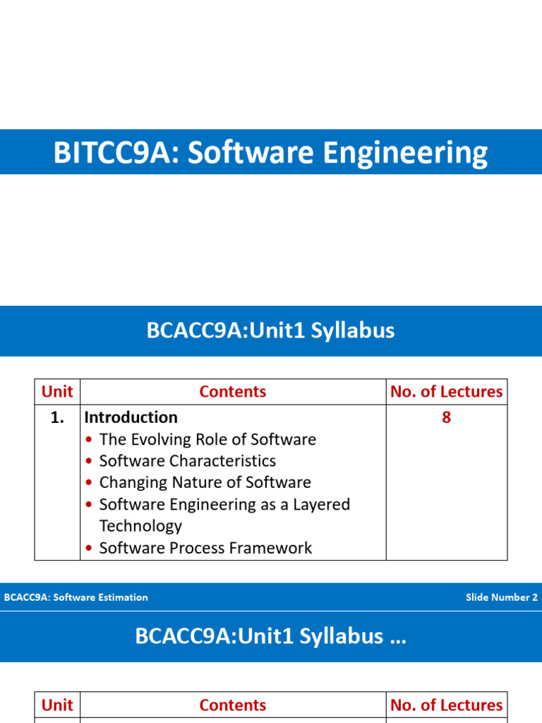 Software Engineering Syllabus Overview | PDF | Performance Indicator ...