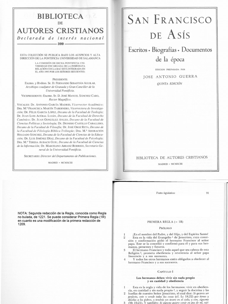 Escritos de San Francisco: Regla y Vida | PDF | Jesús | espíritu Santo
