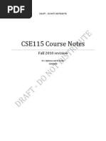 CSE115 Course Notes: Fall 2010 Revision