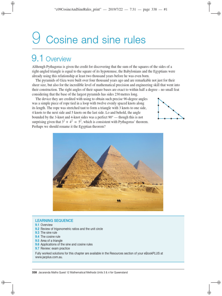 Cosine and Sine Rules Explained | PDF | Trigonometric Functions ...