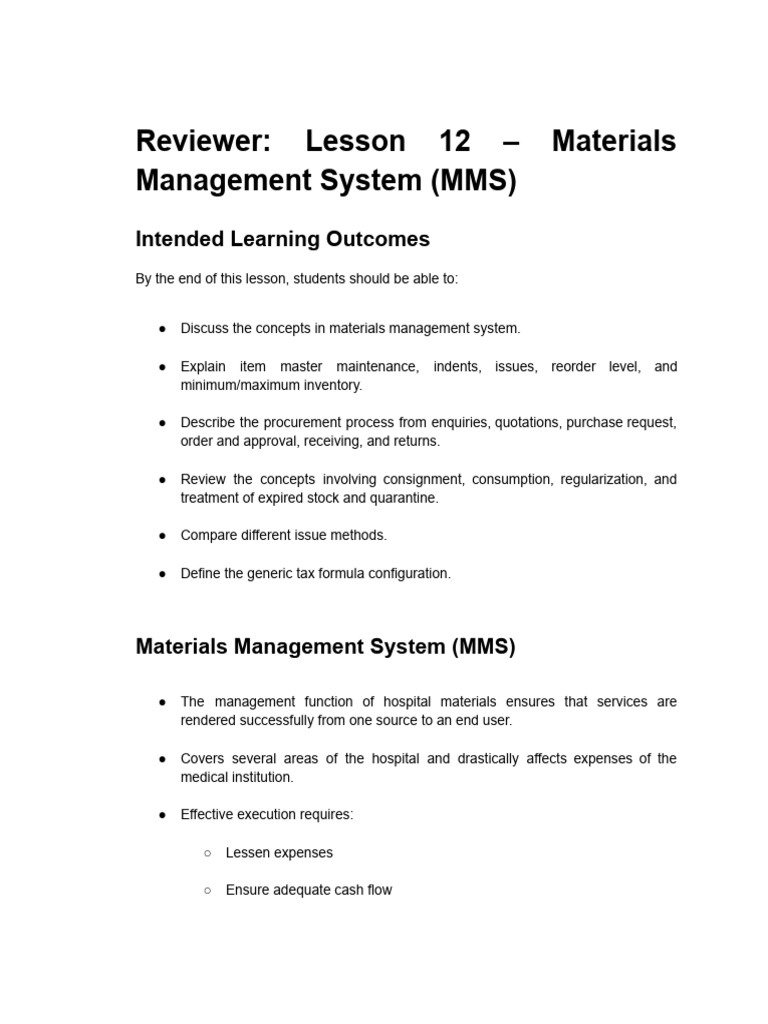 Lesson 12 | PDF | Inventory | Business