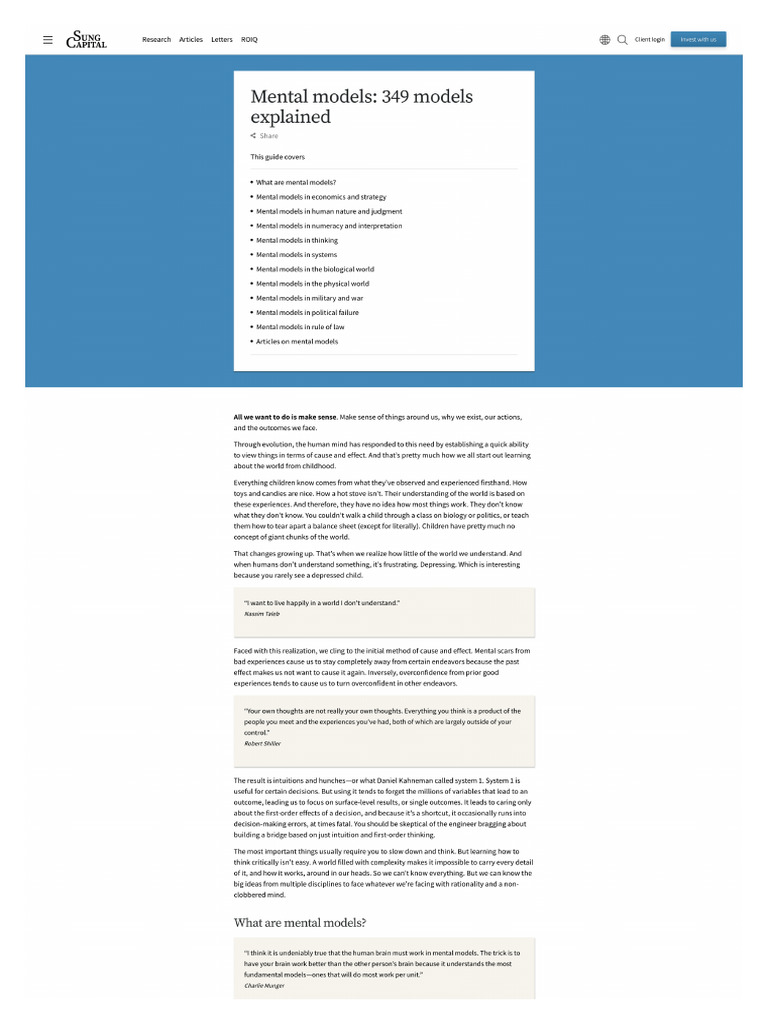 Mental Models Models Explained The Ultimate List-Fpscreenshot | PDF
