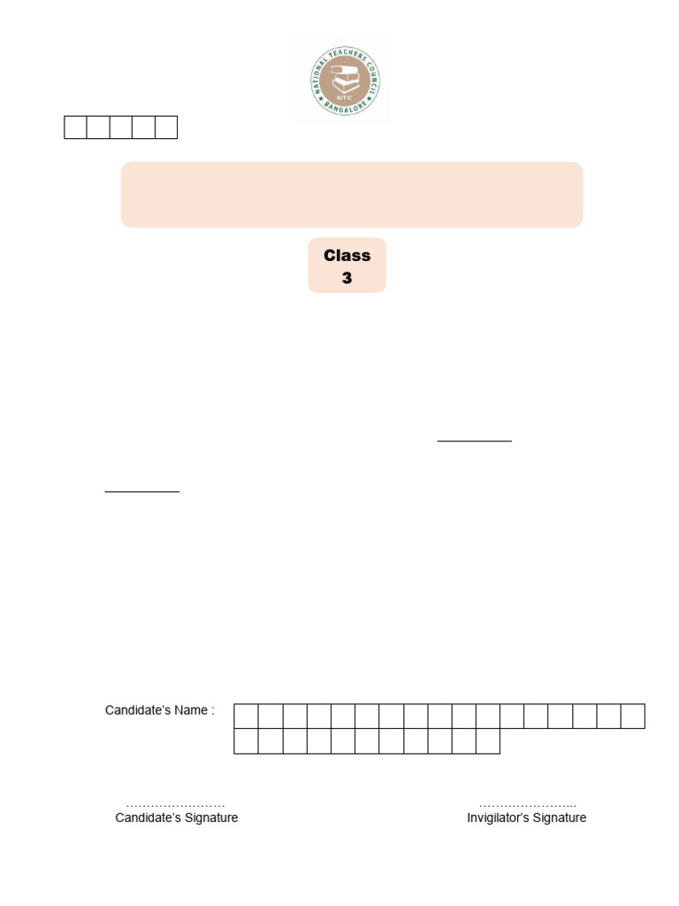 AITSE Class 3 Exam Question Paper | PDF | Liquids | Water