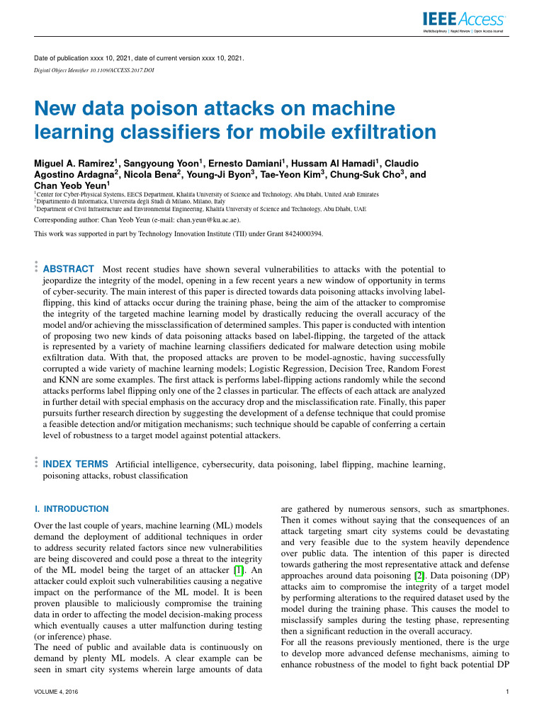 New Data Poisoning Attacks on ML Models | PDF | Machine Learning ...