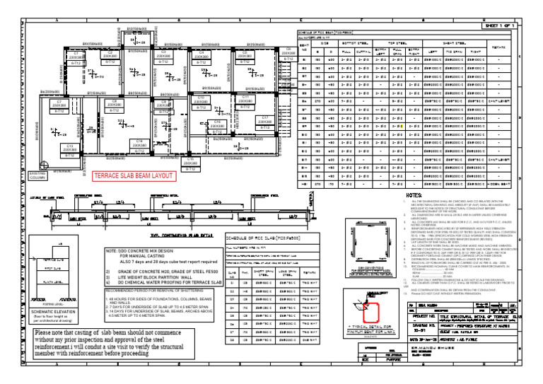 RCC Beam and Slab Layout Guide | PDF | Concrete | Composite Material