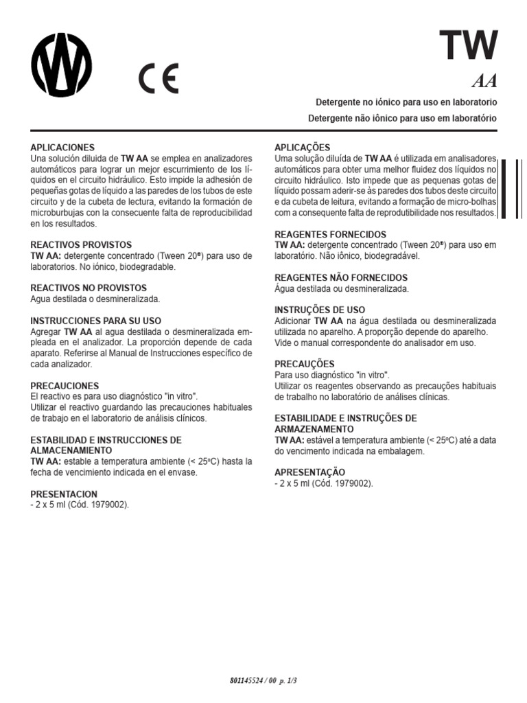 Uso de TW AA en analizadores automáticos | PDF | Fenómenos científicos ...