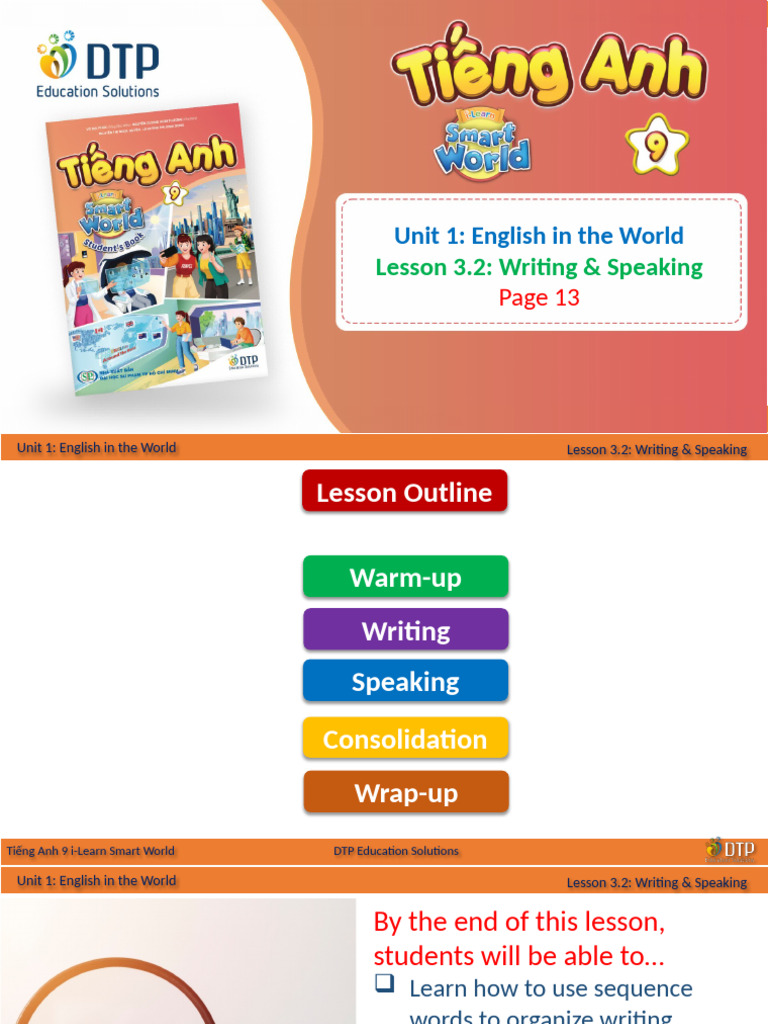 Unit 1 - Lesson 3.2 - Writing & Speaking - Page 13 | PDF | English ...